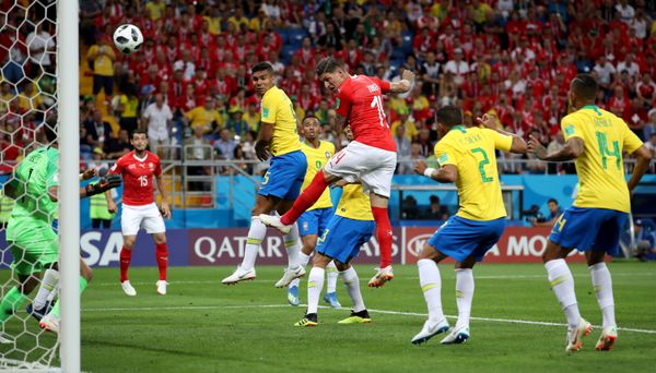 Soccer Football - World Cup - Group E - Brazil vs Switzerland - Rostov Arena, Rostov-on-Don, Russia - June 17, 2018 Switzerland's Steven Zuber scores their first goal Soccer Football - World Cup - Group E - Brazil vs Switzerland - Rostov Arena, Rostov-on-Don, Russia - June 17, 2018 Switzerland's Steven Zuber scores their first goal - Sputnik International
