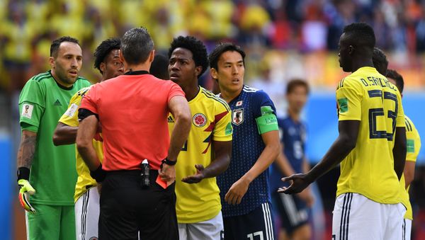 Colombia midfielder Sanchez picks up first red card of 2018 FIFA World Cup Colombia midfielder Sanchez picks up first red card of 2018 FIFA World Cup - Sputnik International