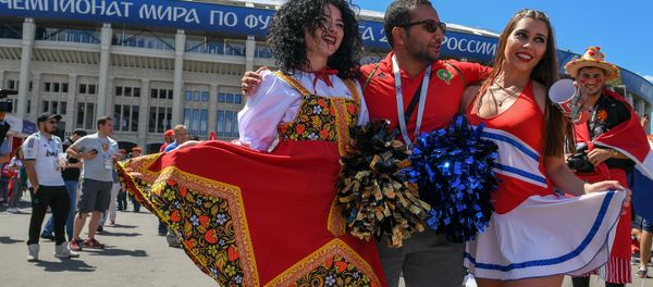 Fans at Luzhniki stadium before a match of the FIFA World Cup between Portuguese and Morocco national teams Fans at Luzhniki stadium before a match of the FIFA World Cup between Portuguese and Morocco national teams - Sputnik International