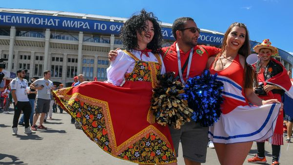 Fans at Luzhniki stadium before a match of the FIFA World Cup between Portuguese and Morocco national teams - Sputnik International