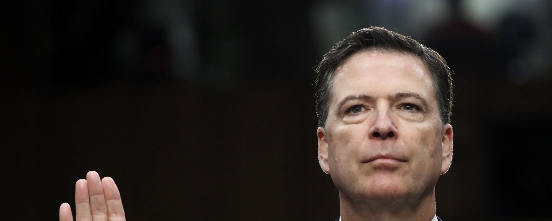 Former FBI director James Comey is sworn in during a Senate Intelligence Committee hearing on Capitol Hill, Thursday, June 8, 2017, in Washington. Former FBI director James Comey is sworn in during a Senate Intelligence Committee hearing on Capitol Hill, Thursday, June 8, 2017, in Washington. - Sputnik International, 1920, 16.02.2021