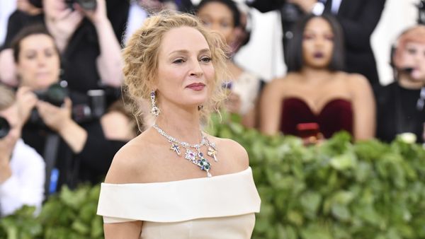 Uma Thurman attends The Metropolitan Museum of Art's Costume Institute benefit gala celebrating the opening of the Heavenly Bodies: Fashion and the Catholic Imagination exhibition on Monday, May 7, 2018, in New York - Sputnik International
