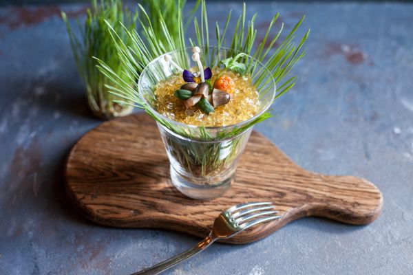 Pushkin’s Mushroom platter with boiled potato and egg in with sour cream dressing - Sputnik International