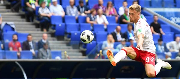 Soccer Football - World Cup - Group C - Denmark vs Australia - Samara Arena, Samara, Russia - June 21, 2018 Denmark's Nicolai Jorgensen in action - Sputnik International
