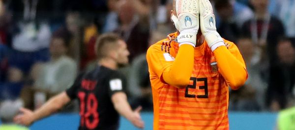 World Cup - Group D - Argentina vs Croatia - Nizhny Novgorod Stadium, Nizhny Novgorod, Russia - June 21, 2018 Argentina's Willy Caballero looks dejected after Croatia's Ante Rebic scored their first goal World Cup - Group D - Argentina vs Croatia - Nizhny Novgorod Stadium, Nizhny Novgorod, Russia - June 21, 2018 Argentina's Willy Caballero looks dejected after Croatia's Ante Rebic scored their first goal - Sputnik International