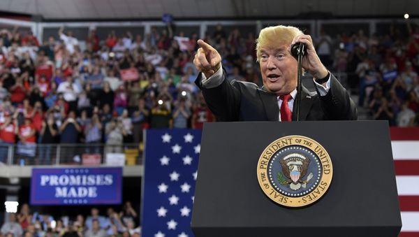 US-Präsident Donald Trump bei einer Kundgebung in der Stadt Duluth (US-Bundesstaat Minnesota) - Sputnik International