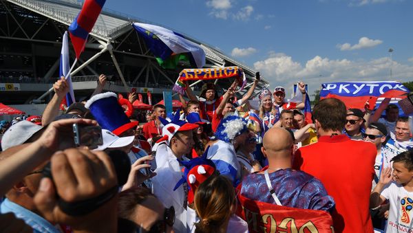 Fans before World Cup 2018 soccer match between the national teams of Uruguay and Russia Fans before World Cup 2018 soccer match between the national teams of Uruguay and Russia - Sputnik International