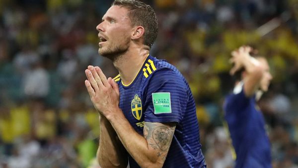 Soccer Football - World Cup - Group F - Germany vs Sweden - Fisht Stadium, Sochi, Russia - June 23, 2018 Sweden's Marcus Berg reacts - Sputnik International