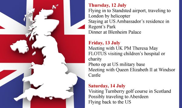 Donald Trump's itinerary during his state visit to the United Kingdom Donald Trump's itinerary during his state visit to the United Kingdom - Sputnik International