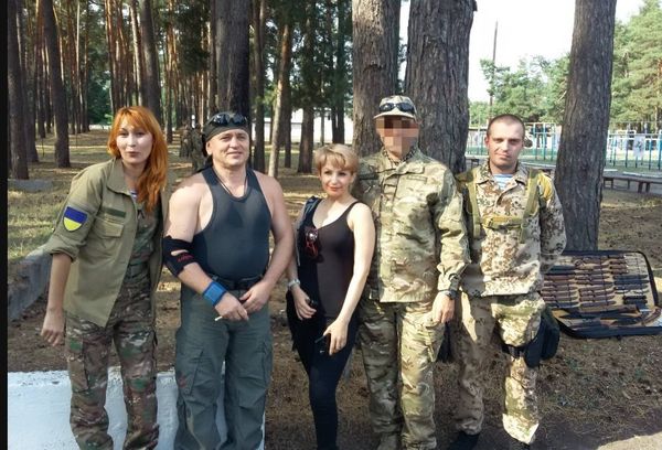 National Guard training ground. From left to right: Irina Rubenstein, Andrei Lisogor, volunteers Irina and Sergei Sanovsky - Sputnik International