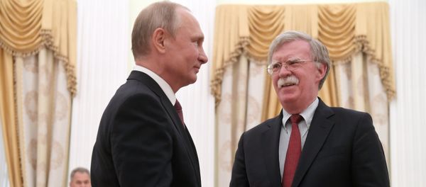June 27, 2018. Russian President Vladimir Putin and Assistant to the US President for National Security Affairs John Bolton, right, during a meeting in the Kremlin - Sputnik International