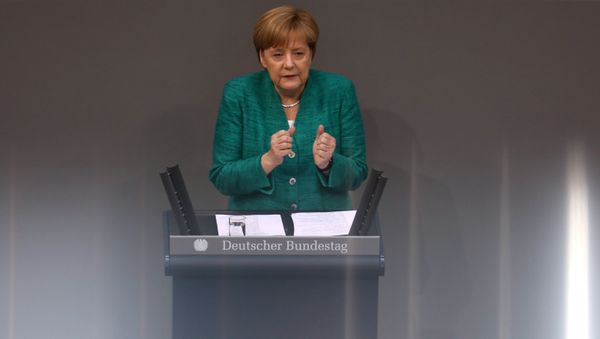 German Chancellor Angela Merkel addresses the German lower house of parliament Bundestag in Berlin, Germany, June 28, 2018 German Chancellor Angela Merkel addresses the German lower house of parliament Bundestag in Berlin, Germany, June 28, 2018 - Sputnik International