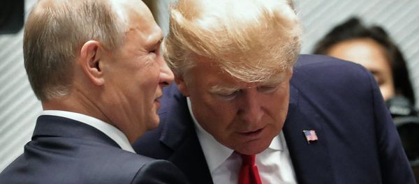 November 11, 2017. Russian President Vladimir Putin and US President Donald Trump, right, are seen here ahead of the first working meeting of the Asia-Pacific Economic Cooperation leaders - Sputnik International