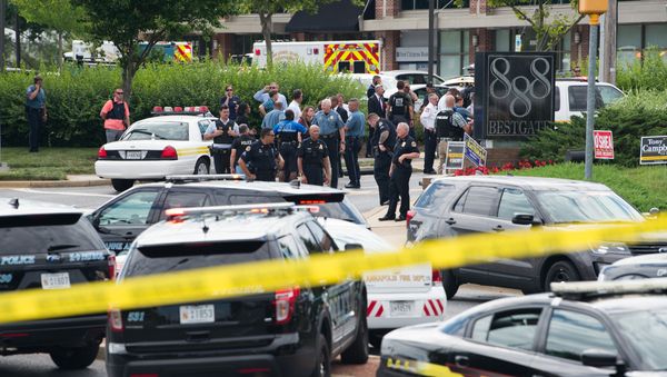 Police respond to a shooting in Annapolis, Maryland, June 28, 2018 - Sputnik International