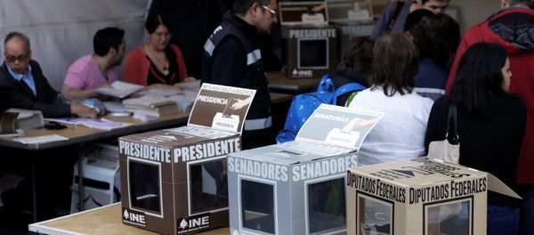 The ballot boxes are seen at a polling station during the presidential election in Mexico City, Mexico July 1, 2018. The ballot boxes are seen at a polling station during the presidential election in Mexico City, Mexico July 1, 2018. - Sputnik International