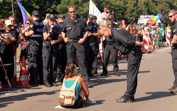 On the scene at Saturday's protest. - Sputnik International