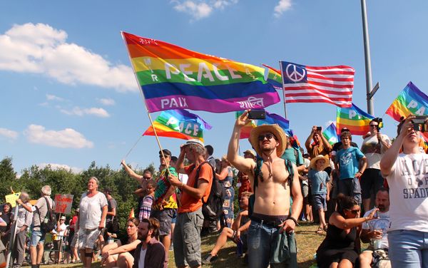 On the scene at Saturday's protest. - Sputnik International