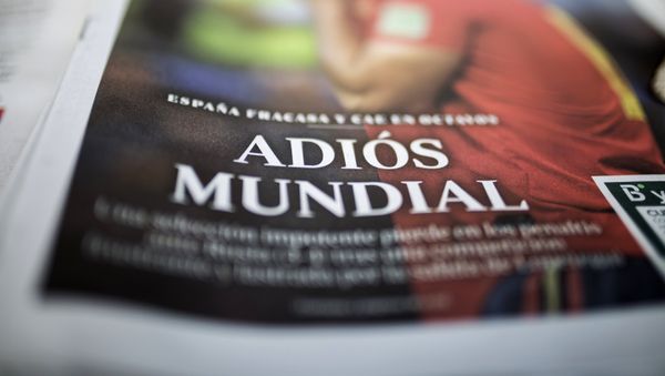 The reaction of Spanish media to the national team's defeat at 1/8 finals of the 2018 World Cup. - Sputnik International