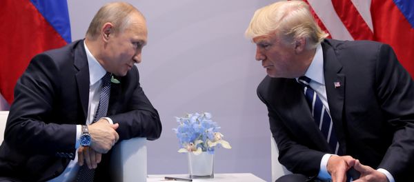 Russia's President Vladimir Putin talks to U.S. President Donald Trump during their bilateral meeting at the G20 summit in Hamburg, Germany, July 7, 2017 Russia's President Vladimir Putin talks to U.S. President Donald Trump during their bilateral meeting at the G20 summit in Hamburg, Germany, July 7, 2017 - Sputnik International
