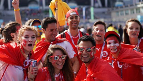 Fans before World Cup 2018 soccer match between Sweden national teams and Switzerland - Sputnik International