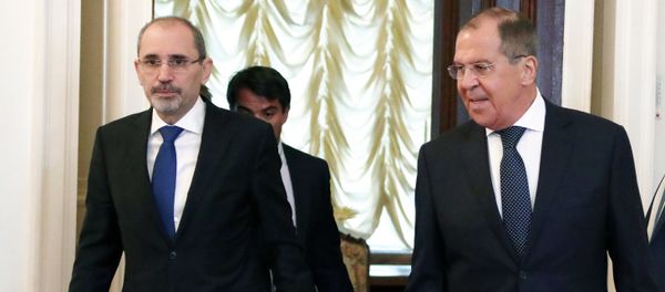 Russian Foreign Minister Sergei Lavrov, right, and Minister of Foreign Affairs and Expatriates of the Hashemite Kingdom of Jordan Ayman Safadi during talks at the Foreign Ministry Reception House Russian Foreign Minister Sergei Lavrov, right, and Minister of Foreign Affairs and Expatriates of the Hashemite Kingdom of Jordan Ayman Safadi during talks at the Foreign Ministry Reception House - Sputnik International