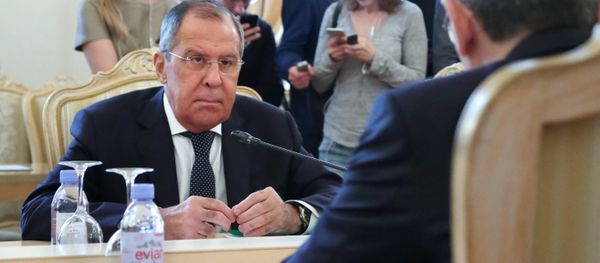 Russian Foreign Minister Sergei Lavrov during talks with Minister of Foreign Affairs and Expatriates of the Hashemite Kingdom of Jordan Ayman Safadi at the Foreign Ministry Reception House. Russian Foreign Minister Sergei Lavrov during talks with Minister of Foreign Affairs and Expatriates of the Hashemite Kingdom of Jordan Ayman Safadi at the Foreign Ministry Reception House. - Sputnik International