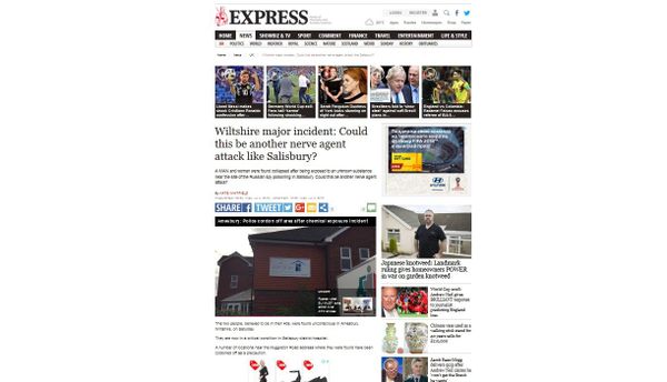 Snap of The Express's approach to the story. Snap of The Express's approach to the story. - Sputnik International