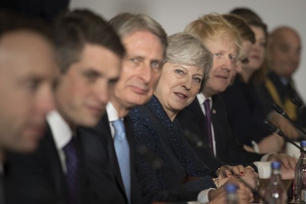 From third left to right, Chancellor Philip Hammond, Prime Minister Theresa May and Foreign Secretary Boris Johnson From third left to right, Chancellor Philip Hammond, Prime Minister Theresa May and Foreign Secretary Boris Johnson - Sputnik International