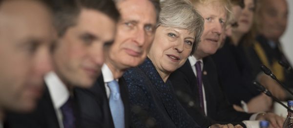 From third left to right, Chancellor Philip Hammond, Prime Minister Theresa May and Foreign Secretary Boris Johnson From third left to right, Chancellor Philip Hammond, Prime Minister Theresa May and Foreign Secretary Boris Johnson - Sputnik International