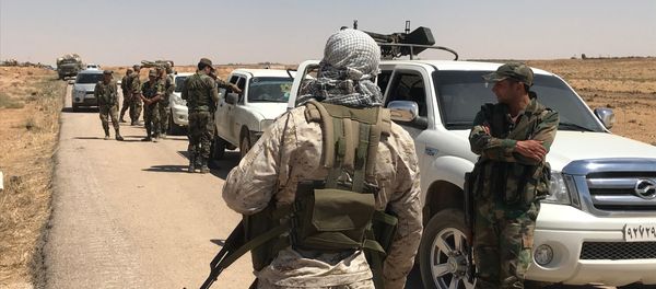 The Syrian Army in Daraa Province on the border with Jordan. File photo The Syrian Army in Daraa Province on the border with Jordan. File photo - Sputnik International