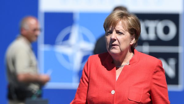 German Chancellor Angela Merkel arrives for the NATO (North Atlantic Treaty Organization) summit at the NATO headquarters, in Brussels, on May 25, 2017 German Chancellor Angela Merkel arrives for the NATO (North Atlantic Treaty Organization) summit at the NATO headquarters, in Brussels, on May 25, 2017 - Sputnik International