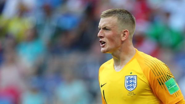 England's goalkeeper Jordan Pickford reacts watching his teammates during the World Cup Group G soccer match between England and Panama at the Nizhny Novgorod stadium, in Nizhny Novgorod, Russia, June 24, 2018 - Sputnik International