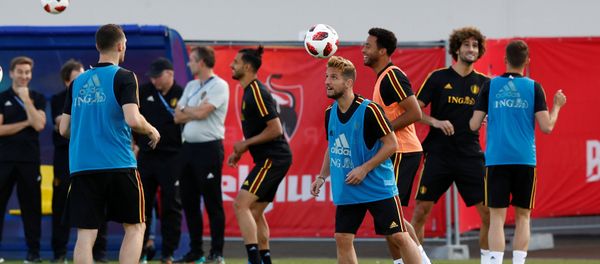 Soccer Football - World Cup - Belgium Training - Belgium Training Camp, Dedovsk, Russia - July 8, 2018 Belgium's Dries Mertens during training - Sputnik International