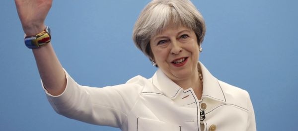 Britain's Prime Minister Theresa May, gestures during the Conservative Party's Spring Forum in central London, Saturday, March 17, 2018. Britain's Prime Minister Theresa May, gestures during the Conservative Party's Spring Forum in central London, Saturday, March 17, 2018. - Sputnik International