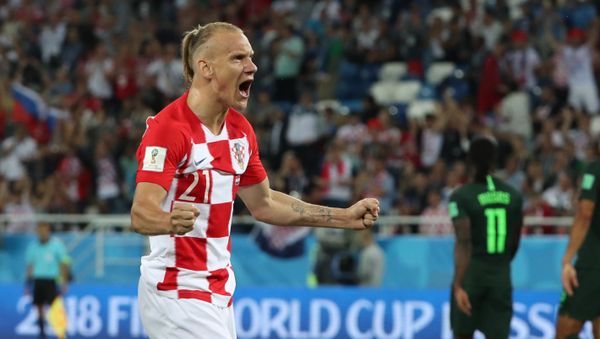 Croatia's Domagoj Vida celebrates his team goal during the World Cup Group D soccer match between Croatia and Nigeria in Kaliningrad, Russia, June 16, 2018 Croatia's Domagoj Vida celebrates his team goal during the World Cup Group D soccer match between Croatia and Nigeria in Kaliningrad, Russia, June 16, 2018 - Sputnik International