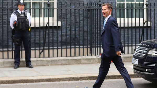 Britain's Secretary of State for Foreign and Commonwealth Affairs Jeremy Hunt arrives in Downing Street for this morning's cabinet meeting in Westminster, London, Britain, July 10, 2018 Britain's Secretary of State for Foreign and Commonwealth Affairs Jeremy Hunt arrives in Downing Street for this morning's cabinet meeting in Westminster, London, Britain, July 10, 2018 - Sputnik International