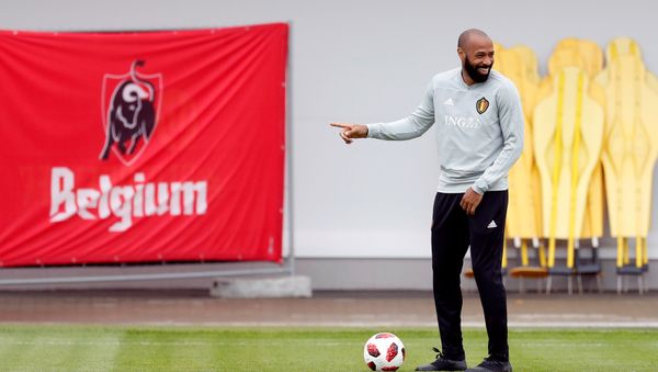 Soccer Football - World Cup - Belgium Training - Belgium Training Camp, Dedovsk, Russia - July 9, 2018 Belgium assistant coach Thierry Henry during training Soccer Football - World Cup - Belgium Training - Belgium Training Camp, Dedovsk, Russia - July 9, 2018 Belgium assistant coach Thierry Henry during training - Sputnik International