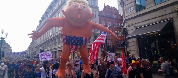 Mass protest in Lonodn against Trump's visit in UK Mass protest in Lonodn against Trump's visit in UK - Sputnik International