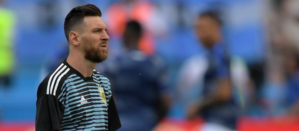 Lionel Messi (Argentina) on warm-up before the match 1/8 finals of the FIFA World Cup between French and Argentina national teams Lionel Messi (Argentina) on warm-up before the match 1/8 finals of the FIFA World Cup between French and Argentina national teams - Sputnik International
