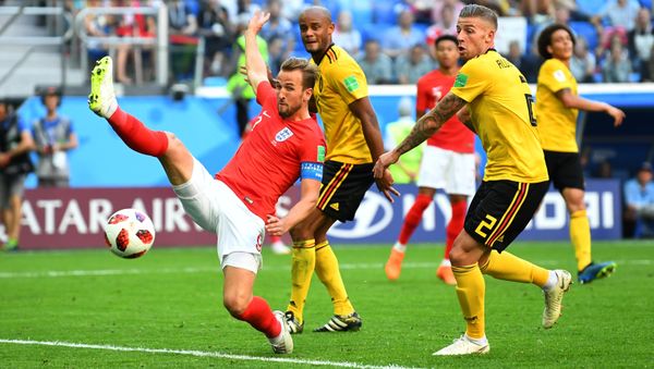 Soccer Football - World Cup - Third Place Play Off - Belgium v England - Saint Petersburg Stadium, Saint Petersburg, Russia - July 14, 2018 Soccer Football - World Cup - Third Place Play Off - Belgium v England - Saint Petersburg Stadium, Saint Petersburg, Russia - July 14, 2018 - Sputnik International
