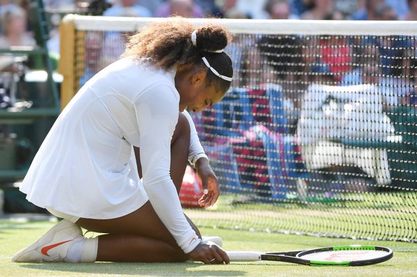 Tennis - Wimbledon - All England Lawn Tennis and Croquet Club, London, Britain - July 14, 2018. Serena Williams of the U.S. reacts during the women's singles final against Germany's Angelique Kerber  - Sputnik International
