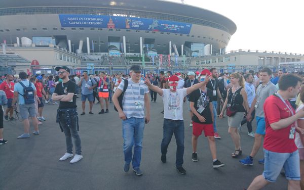 Belgium wins World Cup bronze in St.Petersburg, fans celebrate Belgium wins World Cup bronze in St.Petersburg, fans celebrate - Sputnik International