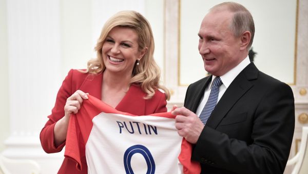President Vladimir Putin and President of Croatia Kolinda Grabar-Kitarovic during a meeting - Sputnik International