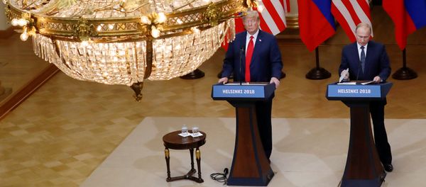 U.S. President Donald Trump and Russian President Vladimir Putin hold a joint news conference after their meeting in Helsinki, Finland, July 16, 2018 U.S. President Donald Trump and Russian President Vladimir Putin hold a joint news conference after their meeting in Helsinki, Finland, July 16, 2018 - Sputnik International