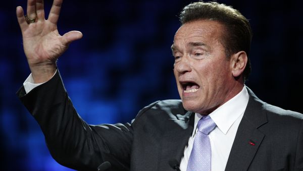 Former California Gov. Arnold Schwarzenegger delivers his speech at the One Planet Summit, in Boulogne-Billancourt, near Paris, France, Tuesday, Dec. 12, 2017. World leaders, investment funds and energy magnates promised to devote new money and technology to slow global warming at a summit in Paris that President Emmanuel Macron hopes will rev up the Paris climate accord that U.S. President Donald Trump has rejected - Sputnik International