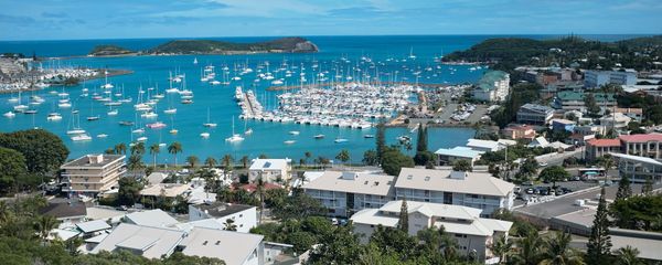 This photo dated Monday, May 9, 2018 shows a general view of the bay of Noumea, the capital of New Caledonia, a French territory in the South Pacific, with the yachting port in the background This photo dated Monday, May 9, 2018 shows a general view of the bay of Noumea, the capital of New Caledonia, a French territory in the South Pacific, with the yachting port in the background - Sputnik International