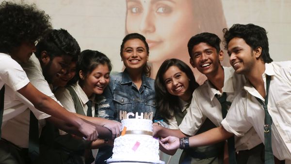 Indian Bollywood actress Rani Mukherji (C) takes part during a promotional event for the Hindi film 'Hichki' in Mumbai on March 29, 2018 - Sputnik International