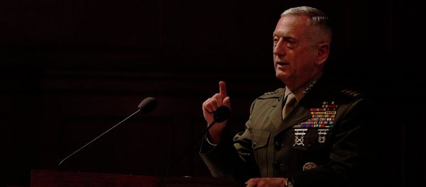 Gen. James Mattis, the head of U.S. Central Command, takes questions after delivering a lecture to the London think tank Policy Exchange in London, Tuesday, Feb. 1, 2011. - Sputnik International