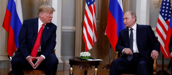 Donald Trump et Vladimir Poutine à Helsinki Donald Trump et Vladimir Poutine à Helsinki - Sputnik International