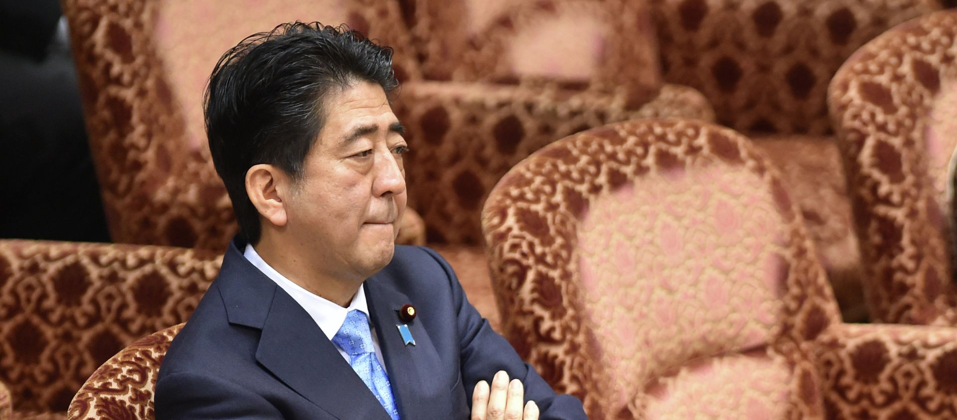 Japan's Prime Minister Shinzo Abe attends an upper house special committee session at the parliament in Tokyo on July 28, 2015. Japan's Prime Minister Shinzo Abe attends an upper house special committee session at the parliament in Tokyo on July 28, 2015. - Sputnik International, 1920, 15.08.2018